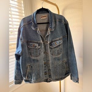 Wrangler Vintage Blue Denim Trucker Jacket Oversized 2X Men’s